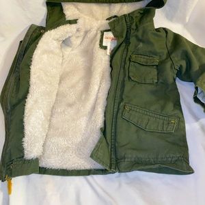 Hooded Sherpa lined Toddler utility jacket